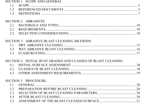 AS 1627.4 pdf download – Metal finishing—Preparation and pretreatment of surfaces Part 4: Abrasive blast cleaning of steel