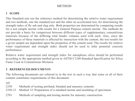 AS 3583.6 pdf download – Methods of test for supplementary cementitiousmaterials Method 6: Determination of relative waterrequirement and strength index