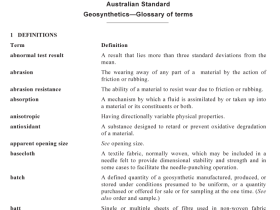 AS 3704 pdf download – Geosynthetics—Glossary of terms