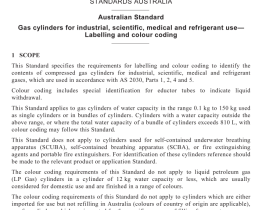 AS 4484 pdf download – Gas cylinders for industrial, scientific, medical and refrigerant use—Labelling and colour coding