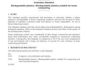 AS 5810 pdf download – Biodegradable plastics—Biodegradable plastics suitable for home composting