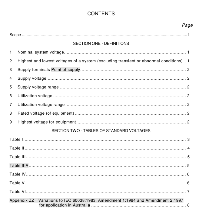AS 60038 pdf download – Standard voltages