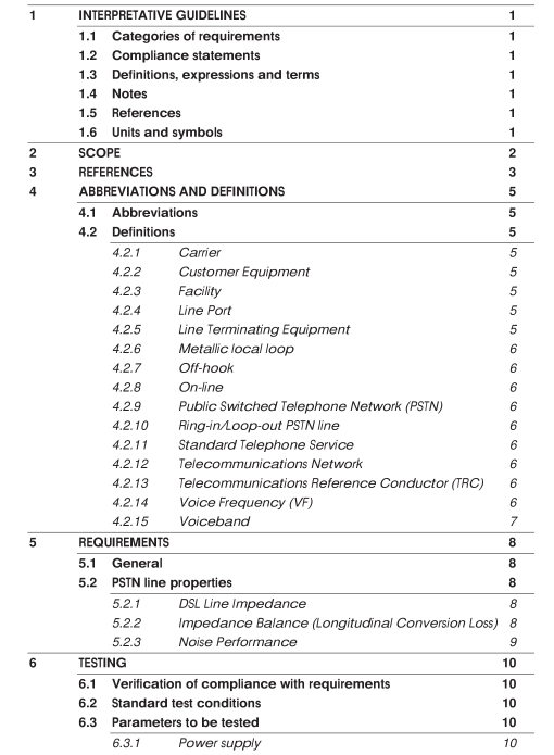 AS CA-S041.2 pdf download – Requirements for DSL Customer Equipment for connection to the Public Switched Telephone Network — Part 2: Modems for use in connection with all DSL services