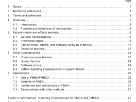 AS IEC 60812 pdf – Analysis techniques for system reliability—Procedure for failure mode and effects analysis (FMEA)