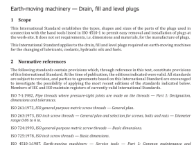 AS ISO 6302 pdf download – Earth-moving machinery — Drain, fill and level plugs