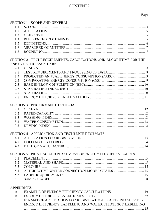 AS NZS 2007.2 pdf download – Performance of household electrical appliances—Dishwashers Part 2: Energy efficiency labelling requirements