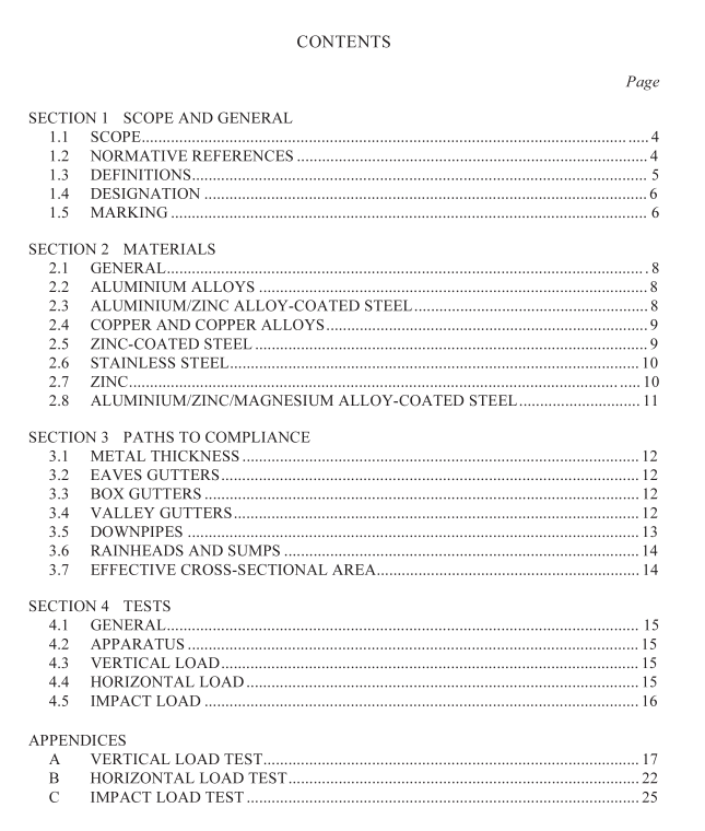 AS NZS 2179.1 pdf download – Specifications for rainwater goods, accessories and fasteners Part 1: Metal shape or sheet rainwater goods, and metal accessories and fasteners
