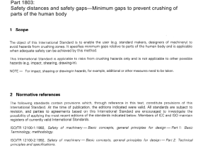AS NZS 4024.1803 pdf download – Safety of machinery Part 1803: Safety distances and safety gaps—Minimum gaps to prevent crushing of parts of the human body