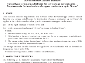 AS NZS 5112 pdf download – Tunnel type terminal neutral bars for low voltage switchboards—Requirements for termination of copper conductors up to 50 mm