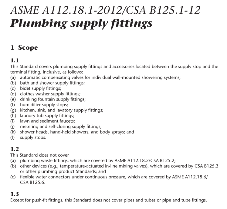 ASME A112.18.1 pdf download