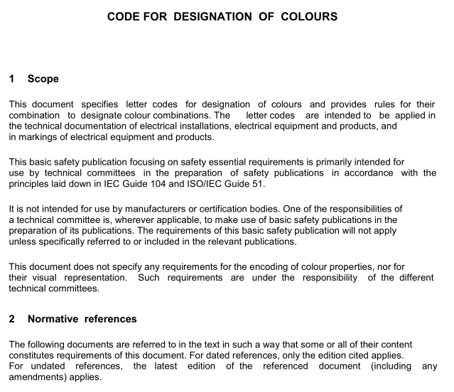 IEC 60757 pdf – Code for designation of colours