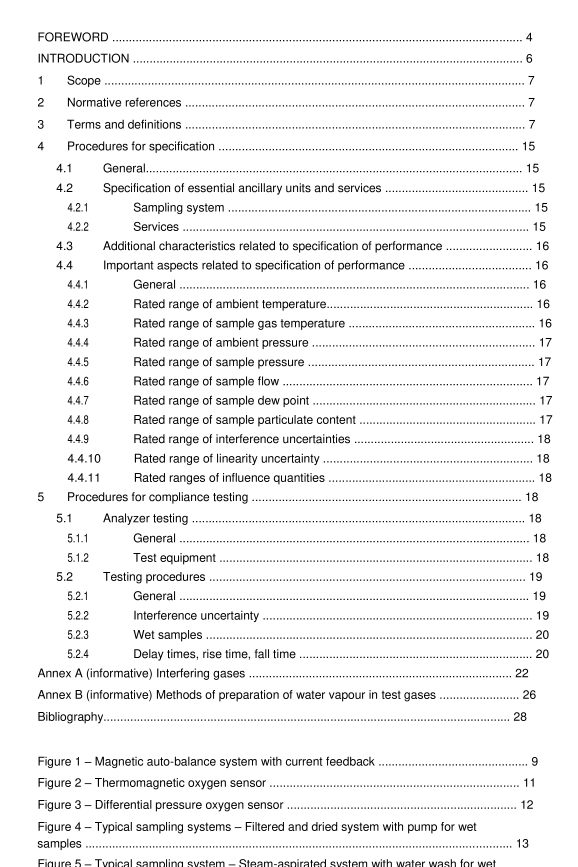 IEC 61207-3 pdf – Gas analyzers – Expression of performance – Part 3: Paramagnetic oxygen analyzers