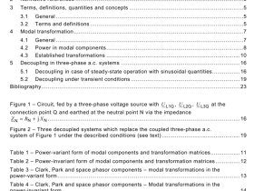 IEC 62428 pdf – Electric power engineering – Modal components in three-phase a.c. systems – Quantities and transformations