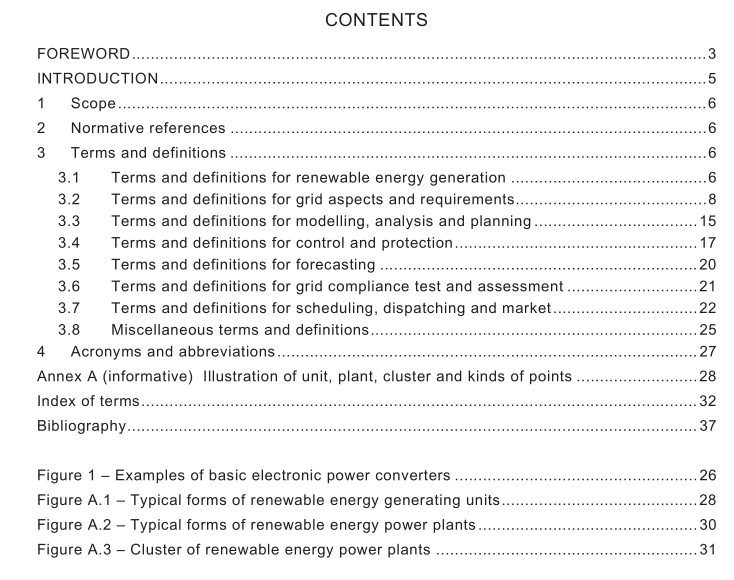 IEC 62934 pdf – Gird integration of renewable energy generation – Terms and definitions