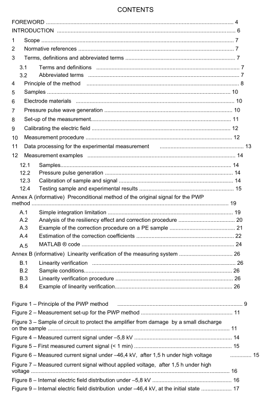 IEC TS 62836 pdf – Measurement of internal electric field in insulating materials – Pressure wave propagation method