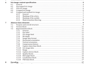 ISO IEC 39794-6 pdf – Information technology — Extensible biometric data interchange formats — Part 6: Iris image data